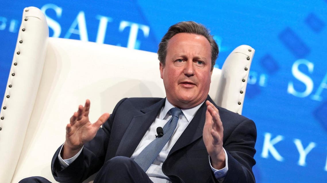 Former British Prime Minister David Cameron speaks during the SALT conference in Las Vegas, Nevada, US May 17, 2017. (Reuters))