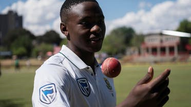 Kagiso Rabada celebrates his 100 wickets in Tests after South Africa won at the end of the third day of the second Test Match between South Africa and Bangladesh in Bloemfontein, on October 08, 2017. (AFP)