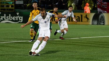 England rounded off an unbeaten World Cup qualifying campaign with Harry Kane’s first-half penalty sealing an uninspiring 1-0 victory over Lithuania in rainy Vilnius on Sunday.                Gareth Southgate’s side topped Group F with 26 points from 10 games, eight more than second-placed Slovakia, but their comfortable progress to Russia masks a worrying lack of flair.                England enjoyed 71 percent of possession on a slick artificial surface but managed only four shots on target as they failed to penetrate a resolute home defense.                Once again it was captain Kane who made the difference -- taking his goal tally to six in his last seven internationals.                He finished clinically from the spot in the 27th minute after his Tottenham Hotspur team mate Dele Alli tumbled in the area under a clumsy challenge from Ovidijus Verbickas.                There was precious little else to warm the rain-soaked England fans who made the long trip to the tiny stadium.                “It was not a fantastic performance but solid,” Kane said. “They didn’t create many (chances), we had a few. We were missing a bit of quality really in the final third. The surface was difficult but we have to do better.”                England made seven changes from the 1-0 victory over Slovenia on Thursday that guaranteed a sixth successive World Cup qualification -- that match also decided by Kane. (AFP)