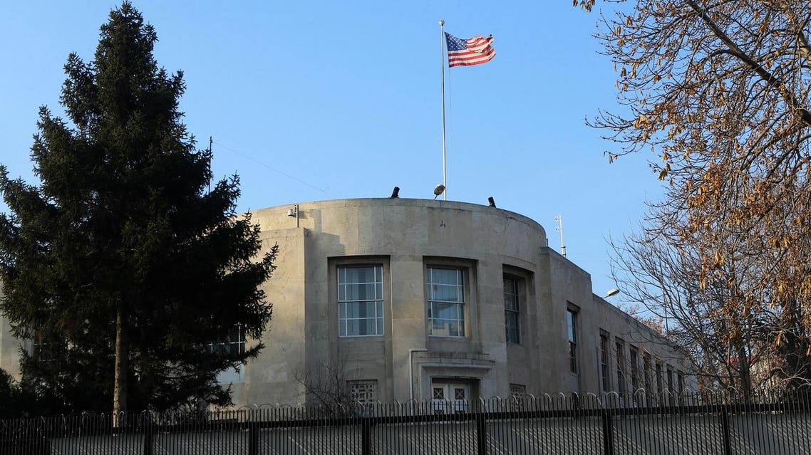 (FILES) This file photo taken on December 20, 2016 shows the US Embassy in Ankara, closed for the day after a shooting incident overnight that followed the assassination of the Russian ambassador in the Turkish capital. Turkey on October 9, 2017 urged the United States to reverse a decision to halt the issuing of all regular visas at American consulates in the country, in a row that risks a major crisis. Ankara hit back at the US move -- sparked by the arrest of an Istanbul consulate staffer -- with a similar halt by Turkey's missions in the US. Analysts warned the dispute risked becoming the most serious row between the two NATO allies in decades. (AFP)