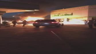 VIDEO: Saudi man pushes burning car out of gas station; averts catastrophe