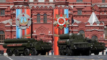 Russian army S-400 Triumph medium-range and long-range surface-to-air missile system rehearse before the World War II anniversary in Moscow. (Reuters)