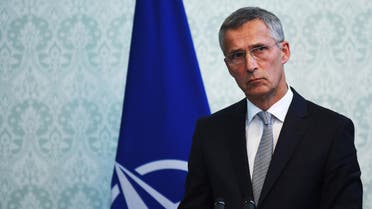 NATO chief Jens Stoltenberg looks on during a joint press conference with Afghan President Ashraf Ghani and US Defense Secretary Jim Mattis at the Presidential Palace in Kabul on September 27, 2017. US Defense Secretary Jim Mattis and NATO chief Jens Stoltenberg renewed their commitment to Afghanistan on September 27, as the Taliban launched a rocket attack that wounded five civilians in Kabul.  WAKIL KOHSAR / AFP