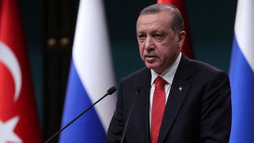 Turkish President Tayyip Erdogan attends a press conference in Ankara, Turkey, September 28, 2017. (Reuters)