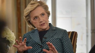 Former U.S. Secretary of State, Hillary Clinton, is seen speaking during an interview for the BBC's Andrew Marr Show in London. (Reuters)