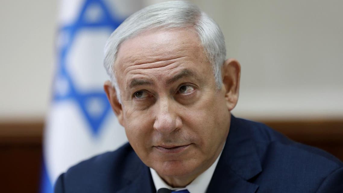 Israeli Prime Minister Benjamin Netanyahu attends the weekly cabinet meeting at his office in Jerusalem on October 15, 2017. AFP