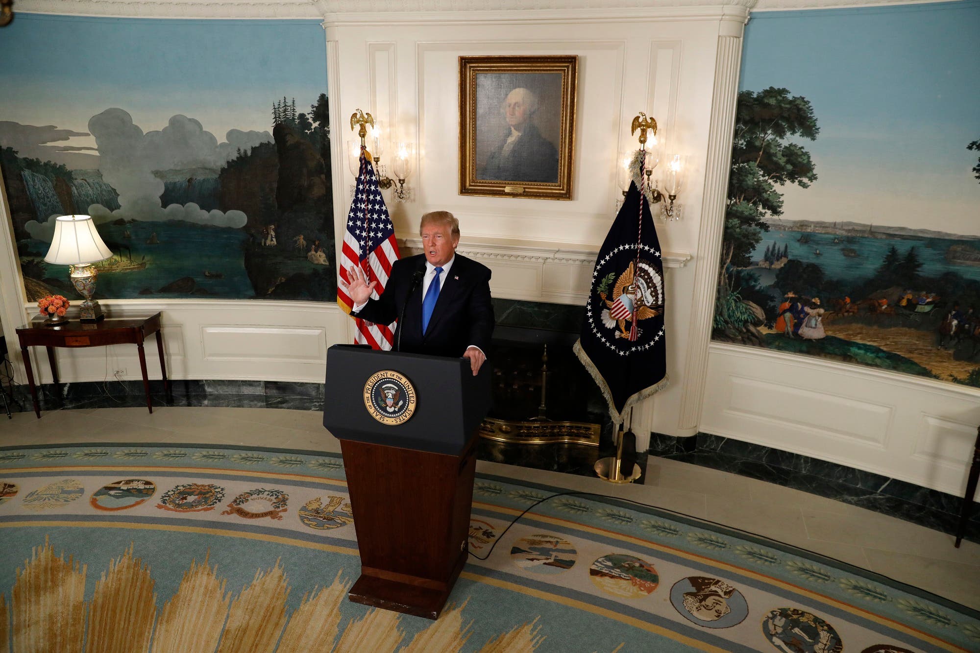 President Trump speaks about the Iran nuclear deal in the White House in Washington, on October 13, 2017. (Reuters)