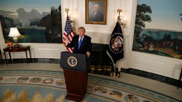 President Trump speaks about the Iran nuclear deal in the White House in Washington, on October 13, 2017. (Reuters)