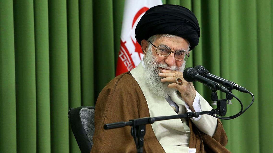 Iran's Supreme Leader Ayatollah Ali Khamenei attends a meeting with students in Tehran, Iran, October 18, 2017. Leader.ir/Handout via REUTERS ATTENTION EDITORS - THIS IMAGE WAS PROVIDED BY A THIRD PARTY. NO RESALES. NO ARCHIVE.