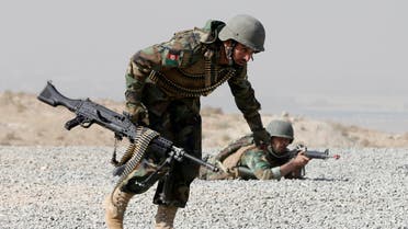 Afghan National Army (ANA) officers take part in a training exercise at the Kabul Military Training Centre (KMTC) in Kabul, Afghanistan October 17, 2017. reuters