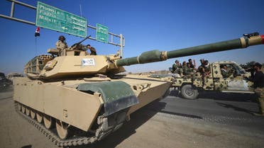 A tank of Iraqi army is seen to continue to advance in military vehicles in Kirkuk, Iraq, on October 16, 2017. (Reuters)
