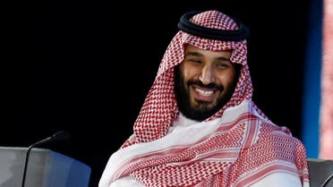 Saudi Crown Prince Mohammed bin Salman and Masayoshi Son, SoftBank Group Corp. Chairman and CEO, attend the Future Investment Initiative conference in Riyadh, Saudi Arabia October 24, 2017. reuters