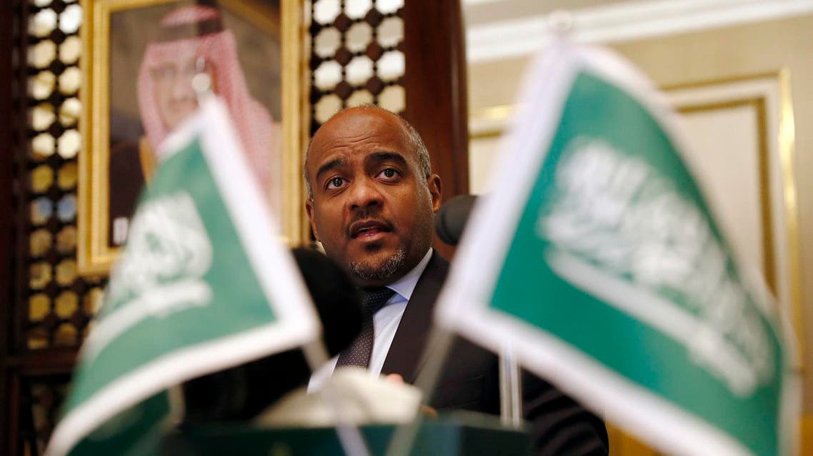Major General Ahmed Al Asiri, spokesman for the Arab Coalition attends a press briefing at the Embassy of Saudi Arabia in London, Britain November 3, 2016. REUTERS/Stefan Wermuth