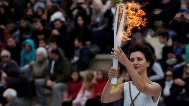 Athletics Olympic - Flame Handover Ceremony For Pyeongchang 2018 Olympics - Panathenaic Stadium, Athens, Greece - October 31, 2017. (Reuters)