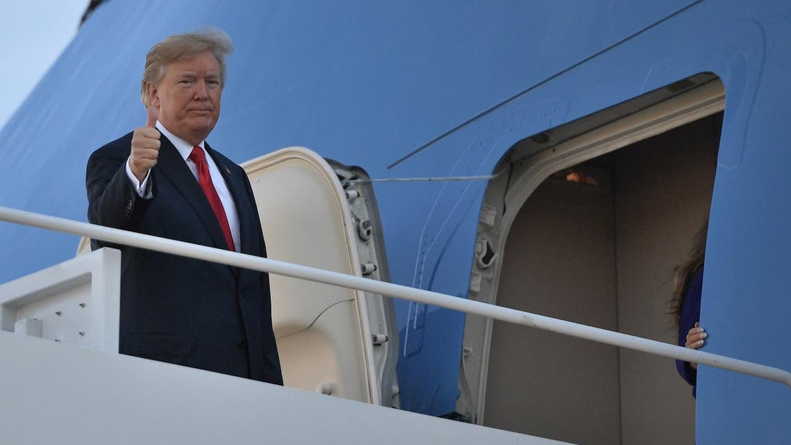 US President Donald Trump board Air Force One departing from Andrews Air Force Base. (AFP)