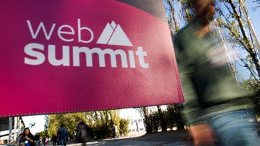 A sign of Web Summit is seen before the inauguration of Web Summit, Europe’s biggest tech conference, in Lisbon, Portugal, November 6, 2017. (Reuters)