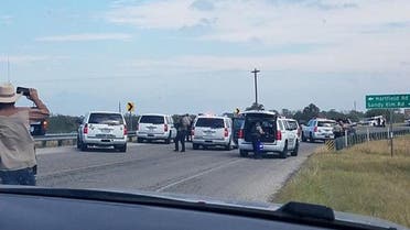 Police cars are seen at Sutherland Springs, US, on November 5, 2017, in this picture obtained from social media. (Liz Summers/via Reuters)