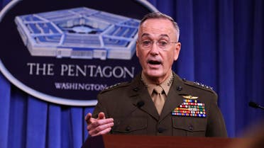 Joint Chiefs Chairman Gen. Joseph Dunford, speaks to reporters about the Niger operation during a briefing at the Pentagon, Monday, Oct. 23, 2017. (AP
