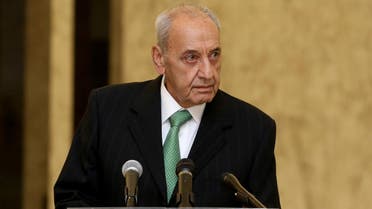Lebanese Parliament Speaker Nabih Berri is seen at the presidential palace in Baabda, Lebanon, November 6, 2017. Dalati Nohra/Handout via REUTERS ATTENTION EDITORS - THIS IMAGE HAS BEEN SUPPLIED BY A THIRD PARTY