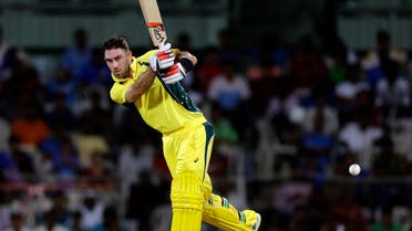 Glenn Maxwell bats during a cricket match between India and Australia in Chennai, India, on Sept. 17, 2017. (AP)