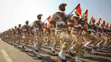 Members of the Iranian revolutionary guard march during a parade to commemorate the anniversary of the Iran-Iraq war (1980-88), in Tehran, on September 22, 2011. (Reuters)