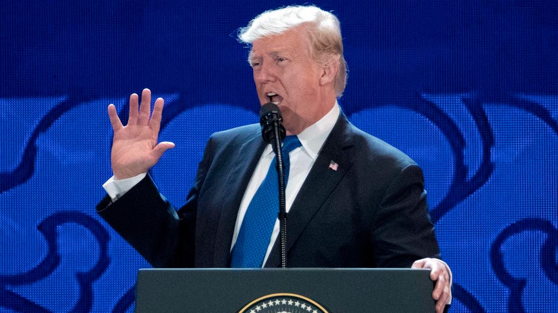 President Donald Trump speaks at the APEC CEO Summit in Danang, Vietnam, on Nov. 10, 2017. (AP)
