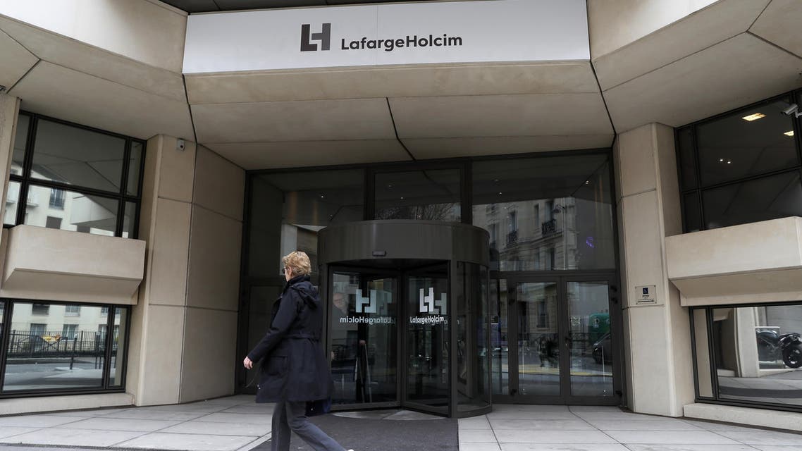 A picture taken on March 9, 2017, in Paris, shows the French headquarters of LafargeHolcim, a group created in 2015 by the merger of French cement manufacturer Lafarge and its Swiss counterpart Holcim. French-Swiss group LafargeHolcim is ready to sell its cement to build US President Donald Trump's controversial border wall, the company's CEO said in an interview. The wall Trump promised to erect along the US-Mexico border, valued at tens of billions of dollars, is at the center of a diplomatic crisis between Mexico City and Washington and is provoking criticism around the world. Thomas SAMSON / AFP