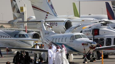 Visitors are seen during the Dubai Airshow in Dubai, UAE November 13, 2017. (Reuters)