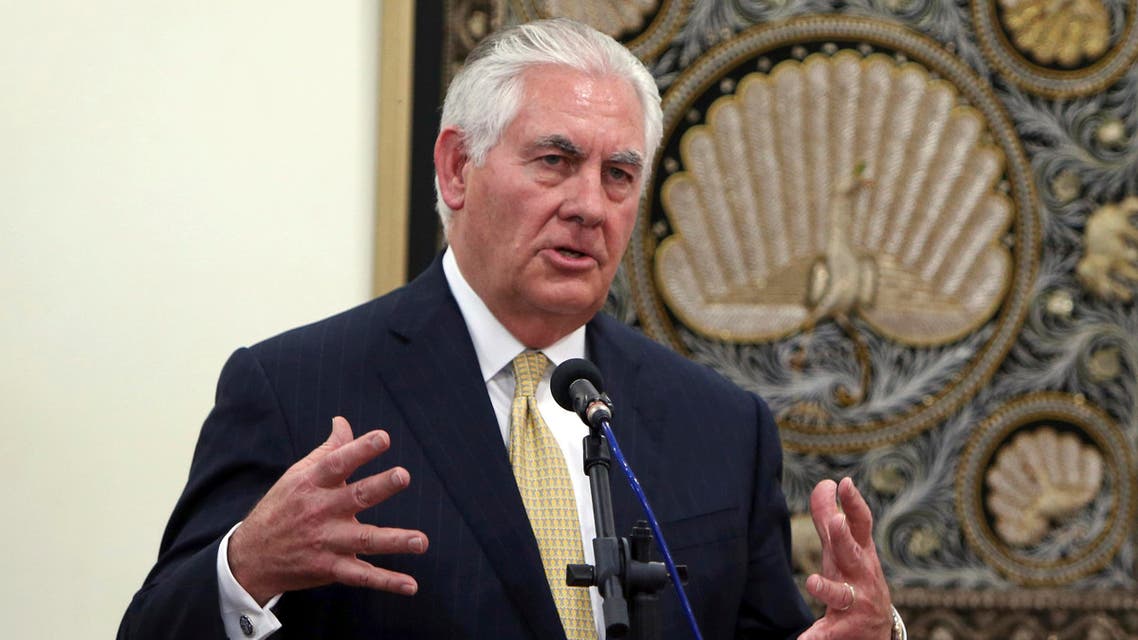 U.S. Secretary of State Rex Tillerson speaks during a joint press conference with Myanmar Foreign Minister Aung San Suu Kyi at the Foreign Ministry office in Naypyitaw, Myanmar, Wednesday, Nov. 15, 2017. AP