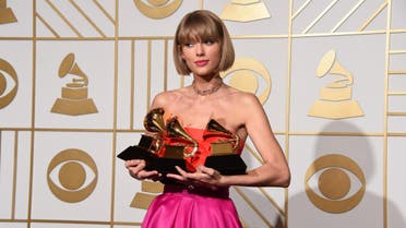 (FILES) This file photo taken on February 15, 2016 shows singer Taylor Swift in the press room at the the 58th Grammy Awards at the Staples Center in Los Angeles, California. In her rise to pop superstardom, Swift was once earnest and anodyne, her life's disappointments more a chance for songs of perky commiseration than of rage. The world has changed, or maybe the 27-year-old has grown up. On "Reputation," her sixth studio album, Swift is in a fighting spirit -- and the story is all about her. (AFP)