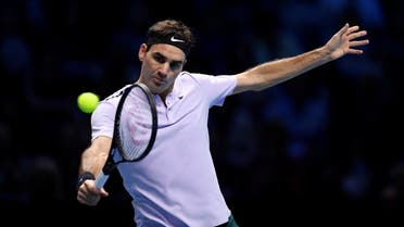 Switzerland’s Roger Federer in action during his group stage match against Croatia’s Marin Cilic. (Reuters)
