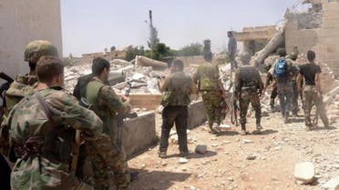 قوات من جيش النظام السوري خلال معارك مدينة البوكمال