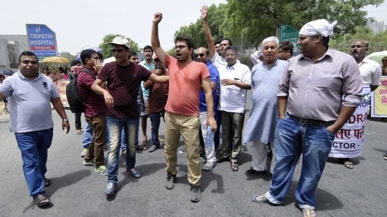 Unitech homebuyers demanding justice after the realty firm failed to deliver flats. (Supplied)