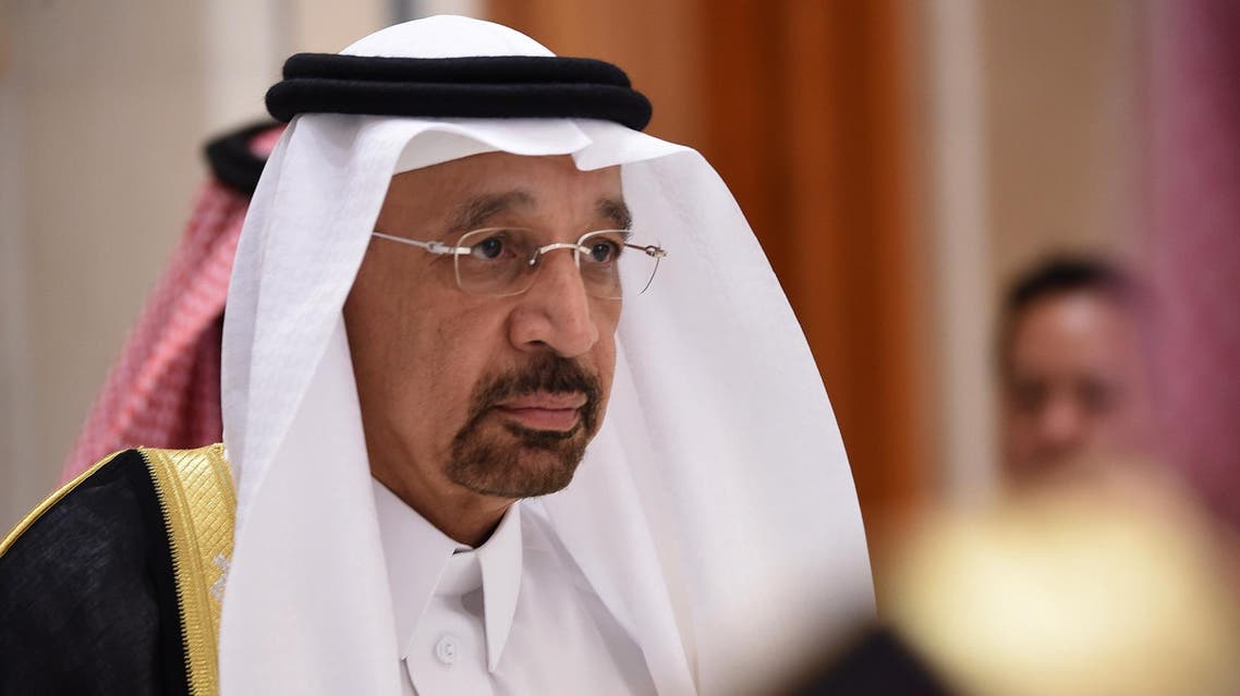 Khalid Al-Falih during the Future Investment Initiative (FII) conference in Riyadh, on October 24, 2017. (AFP)