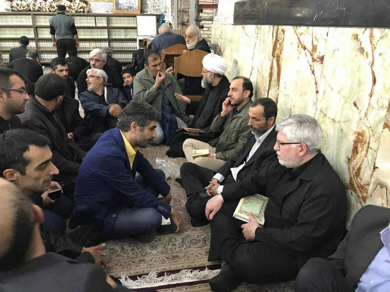 اعتصام مسؤولي الحكومة السابقين في مزار شاه عبدالعظيم
