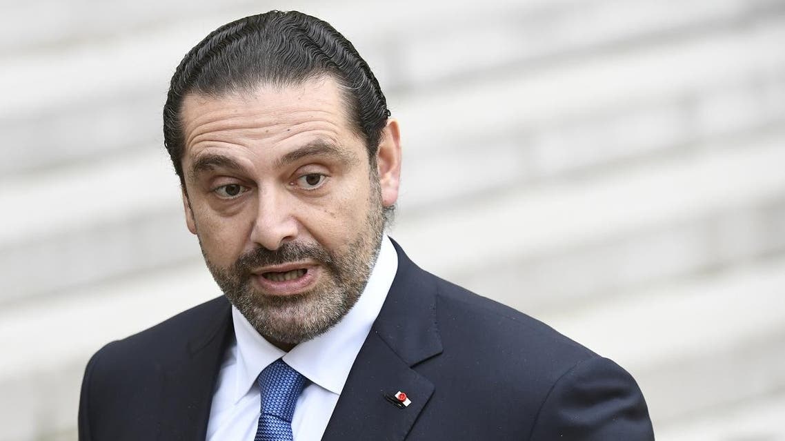 Lebanese Prime Minister Saad Hariri leaves after meeting with French President at the Elysee Presidential Palace on November 18, 2017. (AFP)