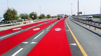 Here’s why some parts of Dubai’s main highway are being painted red