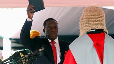 Emmerson Mnangagwa is sworn in as Zimbabwe’s president in Harare, Zimbabwe, November 24, 2017. (Reuters)