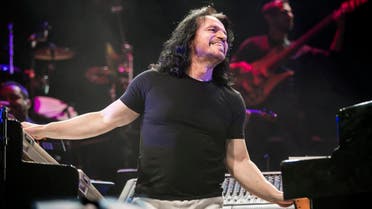 Greek pianist and composer Yanni performs during his concert in Papp Laszlo Budapest Sports Arena in Budapest, Hungary, Thursday, March 28, 2013. (AP)