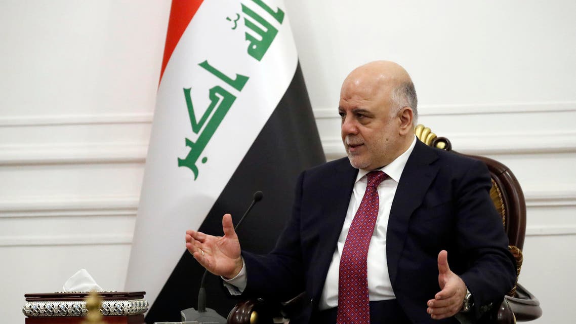 Iraq's Prime Minister Haider al-Abadi meets with US Secretary of State in Baghdad on October 23, 2017. US Secretary of State Rex Tillerson flew in to the Iraqi capital on a surprise visit for talks with Iraq's Prime Minister and President Fuad Massum. Alex Brandon / POOL / AFP