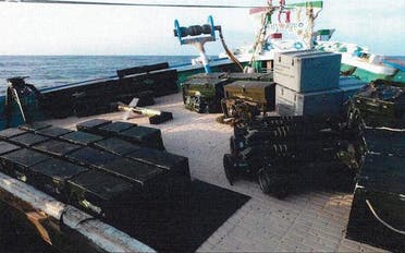 In this image posted on SPA on Sept. 30, 2015, confiscated weapons are seen aboard an Iranian fishing boat bound for Yemen. (Saudi Press Agency via AP)