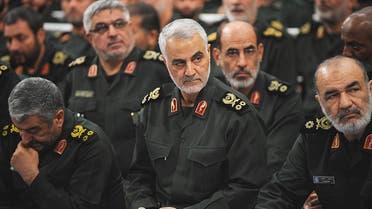 Iranian Quds Force commander Qassem Soleimani (C) attends Iranian supreme leader Ayatollah Ali Khamenei's (not seen) meeting with the Islamic Revolution Guards Corps (IRGC) in Tehran, Iran on Sept. 18, 2016. AFP