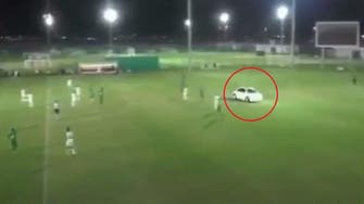 WATCH: Fan storms football field in his car during match in UAE