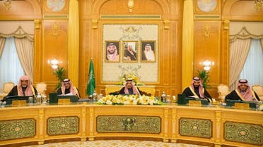 Saudi king Salman, Crown Prince Mohammed bin Salman attend a cabinet meeting of ministers. (SPA)