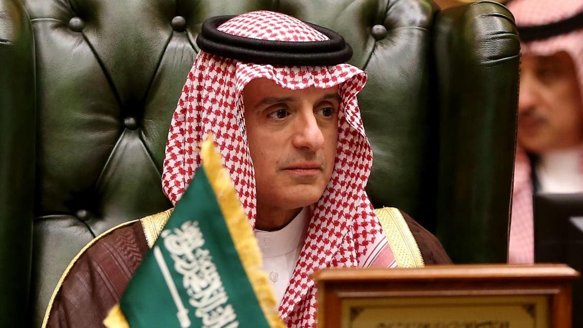A picture taken on December 4, 2017 shows Saudi Foreign Minister Adel al-Jubeir attending the meeting of the Gulf Cooperation Council (GCC) of foreign ministers at the Bayan palace in Kuwait City. (AFP)