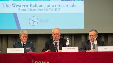 NATO Commander Chris Whitecross during “The Western Balkans at a crossroads” in Rome, Italy. (Supplied)