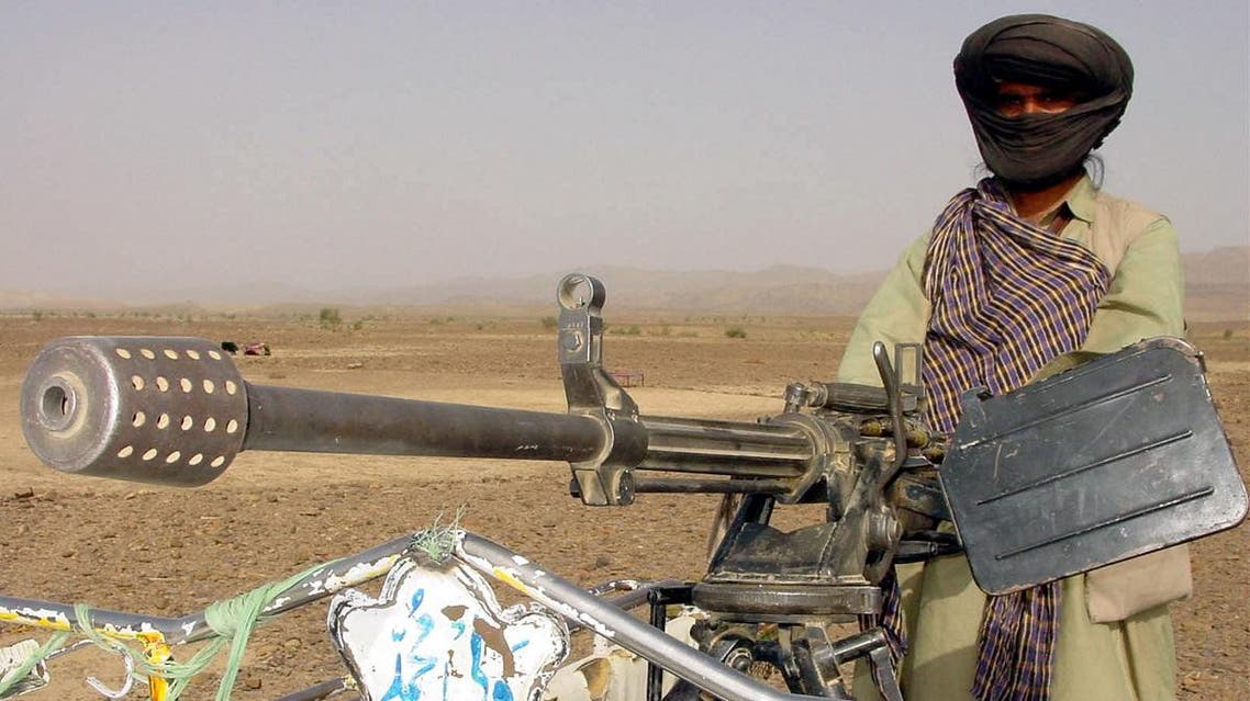 A militant Marri Baloch tribeman poses during a routine training in the autonomous region of Kohlu in the south-east of Balochistan province. (Reuters)