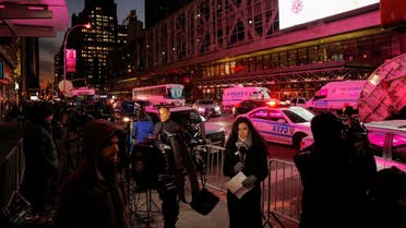 Members of the media gather following the attempted detonation in New York City, New York, on December 11, 2017. (Reuters)