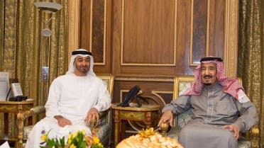 King Salman with Sheikh Mohammed bin Zayed. (SPA)