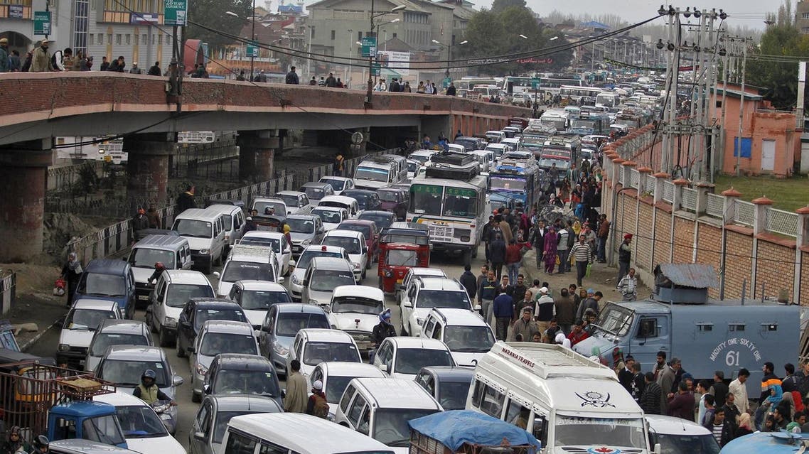 Vehicles jam the road in India. (File photo: Reuters)